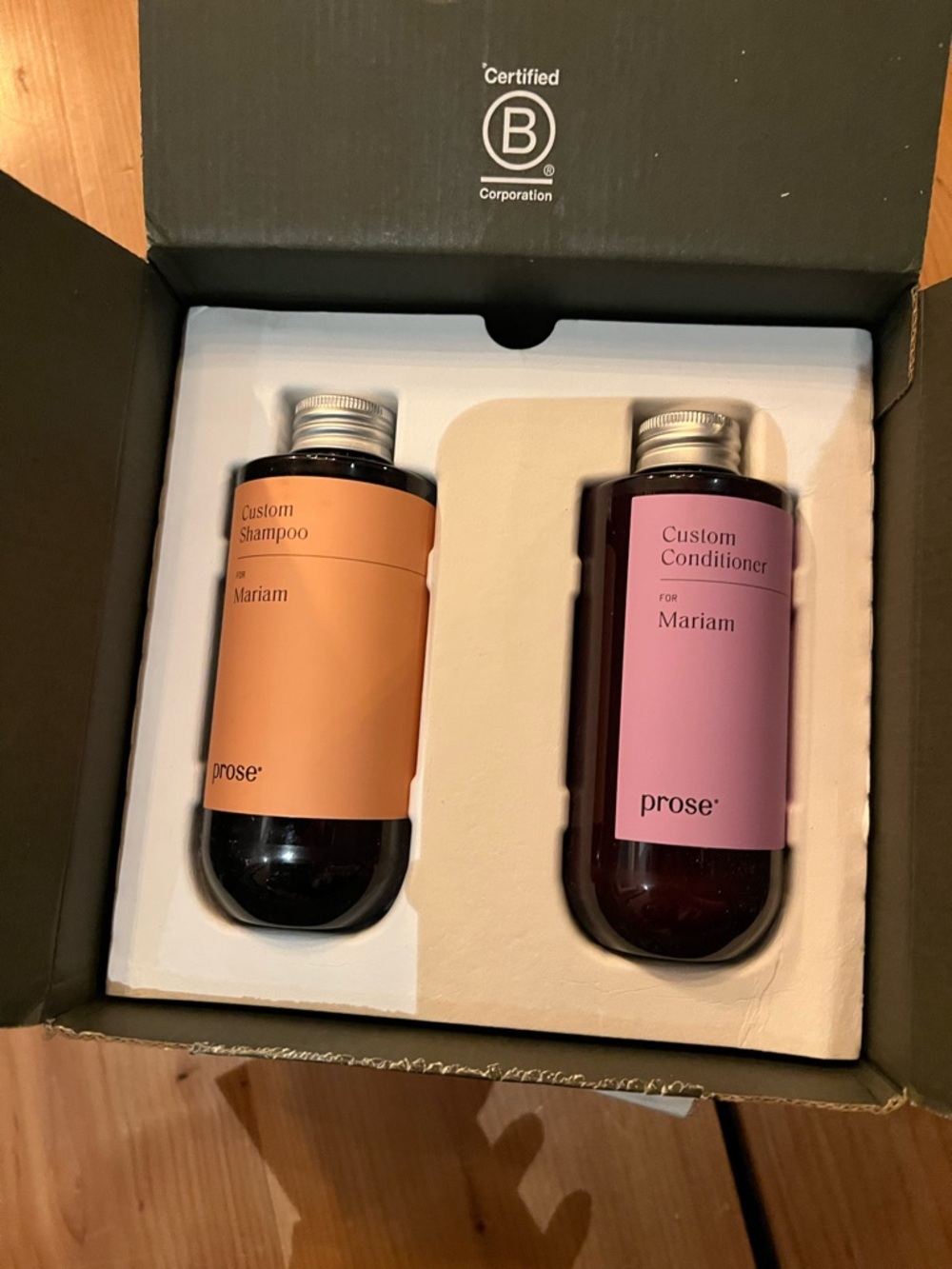 prose Custom Shampoo & Conditioner Set in Peach & Mauve